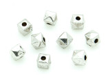 Pewter Bead - Faceted Cube 5mm (PB764)