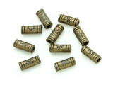 Brass Pewter Bead - Tube 10mm (PB789)