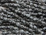 Snowflake Obsidian Rice Gemstone Beads 6mm (GS3857)