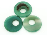 Green Agate Round Gemstone Pendant 42-46mm (GSP1441)