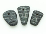 Mayan Carved Stone Pendant 22-27mm (GUA488)