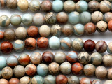 Aqua Terra Jasper Round Gemstone Beads 6mm (GS3984)