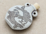 Pisces Ceramic Cork Bottle Pendant 46mm (AP1883)