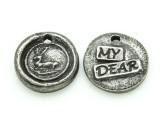 My Dear - Pewter Wax Seal Charm 13mm (PW852)