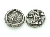 Forget Me Not - Pewter Wax Seal Charm 14mm (PW854)