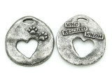 Who Rescued Whom - Pewter Pendant 32mm (PW867)