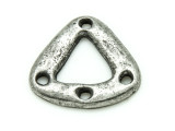 Triangle 3-Strand Connector - Pewter Pendant 23mm (PW876)