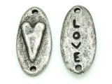 Heart Connector - Pewter Pendant 29mm (PW877)