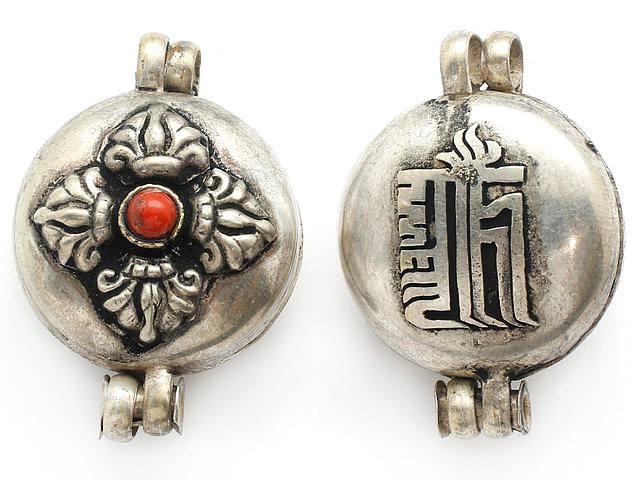 tibetan prayer box pendant