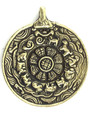 Brass Metal Tibetan Pendant 71mm (TB546)