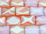 Peach Opalite Rectangle Tabular Gemstone Beads 19mm (GS4096)