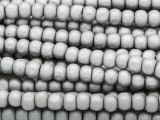 Silver Irregular Round Wood Beads 5mm (WD933)