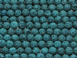 Teal Round Lava Rock Beads 7mm (LAV126)