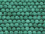 Green Round Lava Rock Beads 6mm (LAV131)