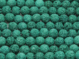 Green Round Lava Rock Beads 8mm (LAV132)