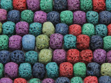 Multi-Color Rondelle Lava Rock Beads 10mm (LAV135)