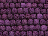 Purple Rondelle Lava Rock Beads 10mm (LAV137)