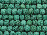 Green Rondelle Lava Rock Beads 10mm (LAV139)