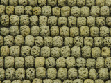 Yellow-Green Rondelle Lava Rock Beads 8mm (LAV141)