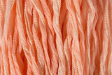 Peach Pink Hand Stitched Silk Fairy Ribbon 42" (SK1025)