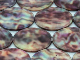 Tie Dye Oval Printed Shell Beads 35mm (SH534)