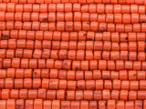 Orange Bamboo Short Tube Beads 5-6mm (CO544)
