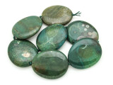 Green Agate Slab Gemstone Beads 52-54mm (AS937)