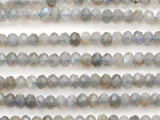 Labradorite Faceted Rondelle Gemstone Beads 6mm (GS4130)