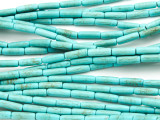 Turquoise Howlite Tube Gemstone Beads 13mm (GS4168)