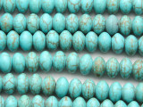 Turquoise Howlite Saucer Gemstone Beads 6mm (GS4169)