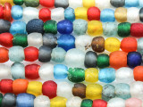 Multi-Color Recycled Glass Beads  3-8mm - Africa (RG607)