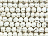 Silver Irregular Round Metal Beads 8mm - Ethiopia (ME5690)