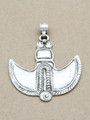 Winged Medallion Metal Pendant 76mm (AP1909)