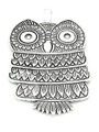 Owl - Pewter Pendant 80mm (PW890)