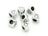 Pewter Bead - Heart Spacer 8mm (PB827)