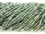 Assorted Greens Crystal Glass Beads 2mm (CRY312)