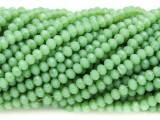 Frosty Green Crystal Glass Beads 4mm (CRY337)