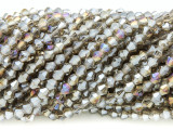 Smoky Gray Bicone Crystal Glass Beads 4mm (CRY359)