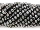 Black Crystal Glass Beads 6mm (CRY362)