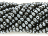 Charcoal Gray Crystal Glass Beads 6mm (CRY364)