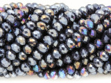 Purple Jeweltone Crystal Glass Beads 6mm (CRY366)