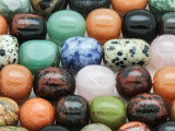 Mixed Round & Barrel Gemstone Beads 13-18mm (GS4267)