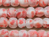 Red & Clear Recycled Glass Beads 11-15mm - Africa (RG616)