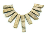 Gold Electroplated Quartz Gemstone Pendants - Set of 11 (GSP1762)