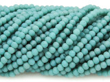 Matte Turquoise Crystal Glass Beads 4mm (CRY435)