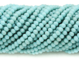 Matte Light Turquoise Crystal Glass Beads 4mm (CRY436)