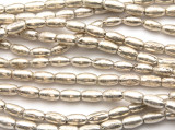 Silver Rice Beads 10mm - Ethiopia (ME5711)
