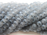 Pale Gray Metallic Crystal Glass Beads 8mm (CRY455)