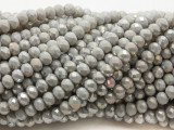 Light Gray Crystal Glass Beads 6mm (CRY501)