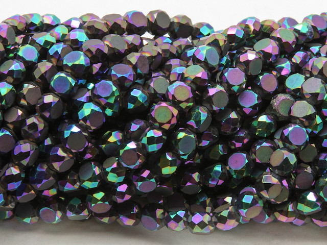 round flat glass beads